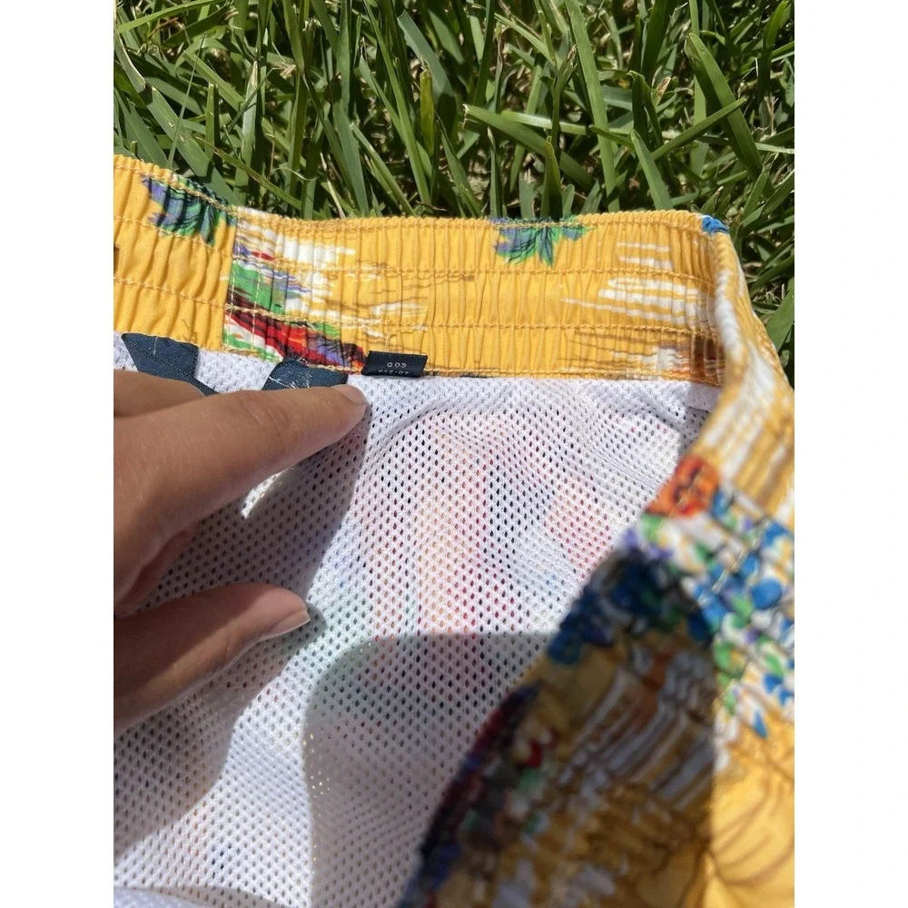 Polo Ralph Lauren Board Shorts Men's Size XL Swim Trunks Elephant Jungle Yellow